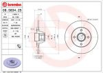 BREMBO (562 367 J) Диск торм зад R19/MEGANE +ABS (08.5834.25, 08.5834.25)