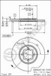 Brembo 08.6740.10 тормозной диск на TOYOTA CELICA купе (RA4_, TA4_)