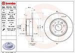 BREMBO Диск тормозной OPEL VECTRA 95-03/SAAB 900 93-98/9-3 98-03/9-5 98- задний (561962J, 08.7015.10)
