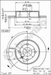 Brembo 08.7626.75 тормозной диск на OPEL ASTRA G универсал (F35_)