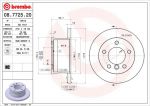 BREMBO Диск тормозной MERCEDES W463 79-/SPRINTER 95-06/VW LT 96-06 задний (08.7725.20, 08.7725.20)