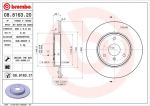 Brembo 08.8163.21 тормозной диск на SMART FORTWO купе (451)