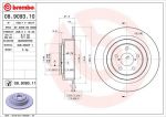 BREMBO 08.9093.11 диск тормозной задний! с покрытием Subaru Legacy III/Outback 2.0/2.5/3.0 98-03 (08.9093.11)