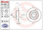Brembo 08.9502.11 тормозной диск на SKODA OCTAVIA Combi (1Z5)