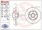 BREMBO Диск тормозной не вент. задний RENAULT TRAFIC II Box (FL) (03/01-) R (43206-00QAB, 08.9597.17)