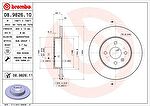 BREMBO Диск тормозной зад. OPEL Astra H/Meriva 1,3-1,8L 04-> (264X10mm) (569116, 08.9826.10)