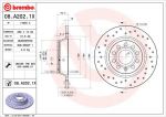 Brembo 08.A202.1X тормозной диск на SKODA SUPERB (3T4)