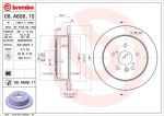 BREMBO 08.A608.11 диск тормозной задний! с покрытием Toyota Avensis Verso 2.0 VVTI/2.0 D4-D 01> (08.A608.11)