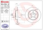BREMBO Диск тормозной FORD FOCUS III 11-/C-MAX 10- задний (1704765, 08.A725.10)