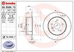 Brembo 08.B566.11 тормозной диск на TOYOTA CAMRY седан (_XV4_)