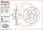Brembo 08.C250.11 тормозной диск на HYUNDAI i30 (GD)