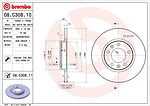 Brembo 08.C308.11 тормозной диск на PEUGEOT 308 SW II