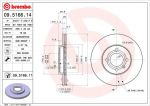 BREMBO Диск тормозной VOLKSWAGEN GOLF2/3/PASSAT/POLO/VENTO 81>01 передний вент. (561448J, 09.5166.14)