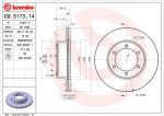 BREMBO Диск тормозной TOYOTA 4 RUNNER 2.4-3.0 87-95/HILUX 92-/VW TARO 89-97 передний (43512-35190, 09.5173.14)
