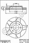 BREMBO Диск тормозной MITSUBISHI GALANT 88>04/CARISMA 95>06/VOLVO S40 95>04 перед.вент. (561926, 09.5640.75)