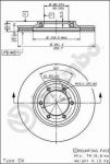 Brembo 09.5705.10 тормозной диск на ISUZU CAMPO (KB)