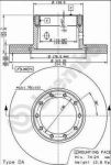 Brembo 09.5797.10 тормозной диск на DAF F 600