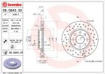BREMBO Диск тормозной передн, FIAT: GRANDE PUNTO 05-, OPEL: CORSA D 06- (09.5843.3X)