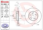 BREMBO Диск тормозной HONDA CR-V I 2.0 95>02/H-RV 97>/PRELUDE 96>00 передний вент. (562143J, 09.6893.14)