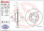 Brembo 09.6934.11 тормозной диск на FORD GALAXY (WGR)