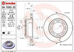 Brembo 09.7263.20 тормозной диск на RENAULT TRUCKS MASCOTT c бортовой платформой/ходовая часть