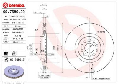 BREMBO Диск тормозной CITRO (424978, 09.7680.20)