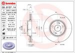 BREMBO Диск торм пер вент SCENIC 2.0 16V (77.01.206.198, 09.8137.14)