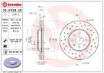 Brembo 09.9159.2X тормозной диск на OPEL ASTRA H (L48)