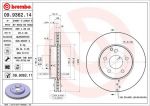 BREMBO Диск тормозной MERCEDES W211 200-320 передний D=295мм. крашенные (вместо 09.9362.14) (2114210712, 09.9362.11)