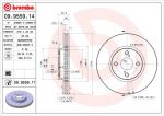 BREMBO Диск тормозной TOYOTA COROLLA (E12) 1.4-2.0 02- передний (43512-02080, 09.9559.14)