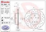 Brembo 09.9581.1X тормозной диск на X3 (E83)