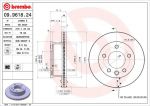 BREMBO Диск тормозной MERCEDES SPRINTER 95>06/VW LT 28-46 95>06 передний вент. (902 421 07 12, 09.9618.24)