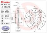 BREMBO Диск тормозной MERCEDES-BENZ SL 500 (R230) (10.01->) F / крашенные (вместо 09.9825.10) (2304210512, 09.9825.11)