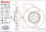 BREMBO Диск тормозной VOLVO XC90 02> R17 передний вент. D=336мм крашенные (вместо 09.9848.10) (30657301, 09.9848.11)