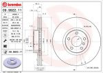 BREMBO Диск тормозной X5 (II) (E70) 3.0si (2.07-8.08) F (34116793244, 09.9922.11)