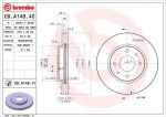 BREMBO Диск тормозной Mitsubishi GALANT VI (EA_) 2.0 (EA2A) (09.A148.40)