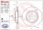Brembo 09.A404.11 тормозной диск на CHRYSLER 300 C Touring (LX)