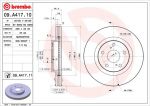 BREMBO Диск тормозной передний вентилируемый(296x28mm) TOYOTA CAMRY(V40) (4351242050, 09.A417.10)