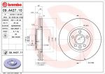 BREMBO Диск тормозной передний вентилируемый Ford Mondeo IV крашенные (вместо 09.A427.10) (1500158, 09.A427.11)
