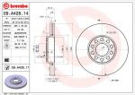 Brembo 09.A428.11 тормозной диск на SKODA SUPERB (3U4)