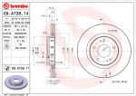 Brembo 09.A738.14 тормозной диск на MITSUBISHI OUTLANDER II (CW_W)