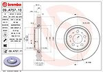 BREMBO Диск тормозной вент. передний VOLVO XC70 CROSS COUNTRY (03/00-) F крашенные (вместо 09.A757.10) (9475266, 09.A757.11)