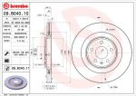 BREMBO Диск тормозной вент. задний AUDI Q5 (8R) ( 8.09->) R (8K0615601C, 09.B040.10)