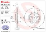 BREMBO 09.B311.11 диск тормозной передний! Jaguar XJ 8 3.2/4.0 97> (09.B311.11)