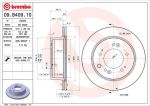 BREMBO 09.B409.10_диск тормозной задний! KIA Sorento 2.5/3.3i/CRDi 07> (09.B409.10)