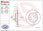 BREMBO Диск тормозной HYUNDAI i20 08- передний вент.без ESP (09.B594.10)