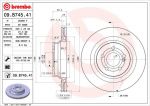 BREMBO Диск тормозной задн, MERCEDES-BENZ: CLS CLS 500/CLS 500 4-matic 11-, CLS CLS 500/CLS 550 04-10, CLS Shooting Brake CLS 500/CLS 500 4-matic 12-, E-CLASS E 420 CDI/E 5 (09.B745.41)
