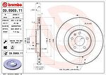 Brembo 09.B969.11 тормозной диск на AUDI A4 Avant (8K5, B8)
