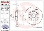 Brembo 09.C138.10 тормозной диск на VOLVO C30
