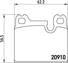 Brembo P 06 005 комплект тормозных колодок, дисковый тормоз на PORSCHE 911 кабрио